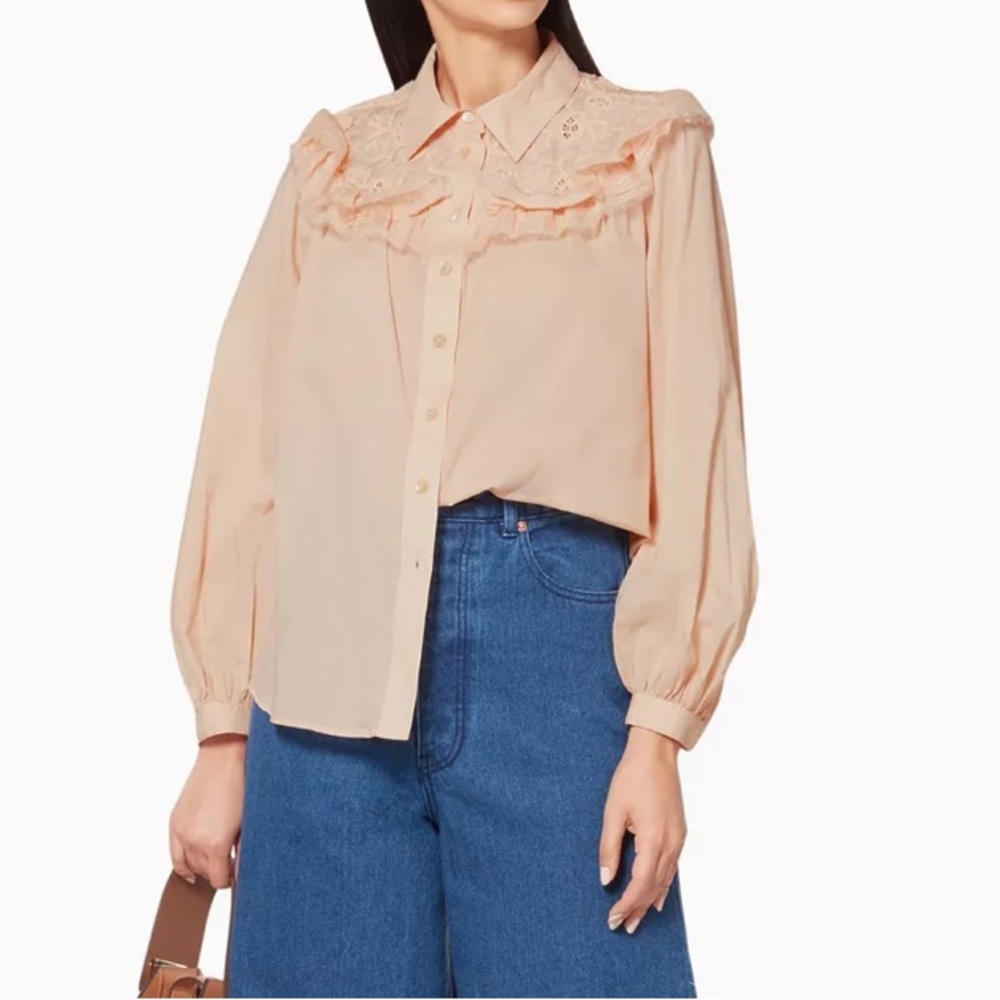 See By Chloe Nude-Pink Blouse